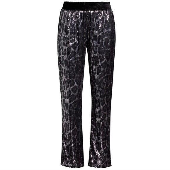 NEW RTA SEQUIN LEOPARD JOGGER PANTS - Picture 8 of 9